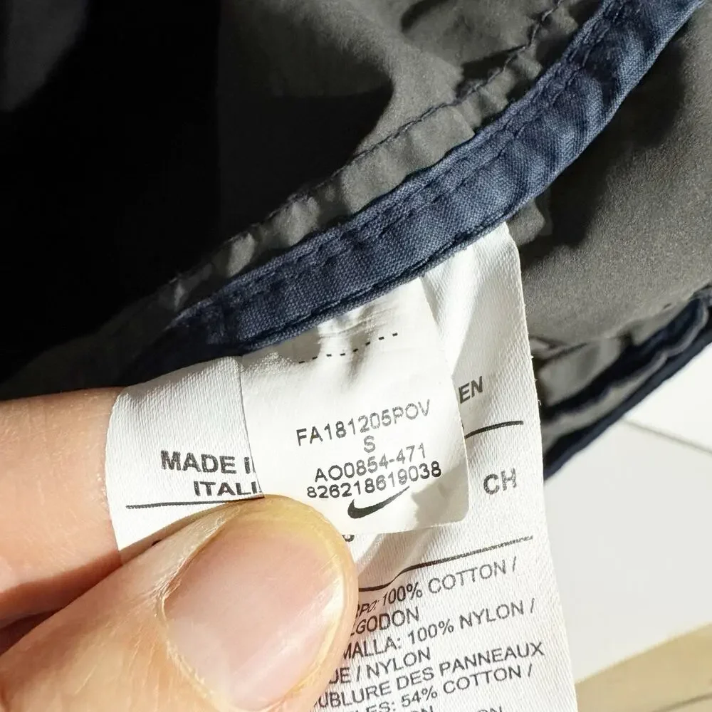 Nike Nikelab X Made In Italy Thunder Blue Long Jacket Coat AO0854-471 Men‎ Small
